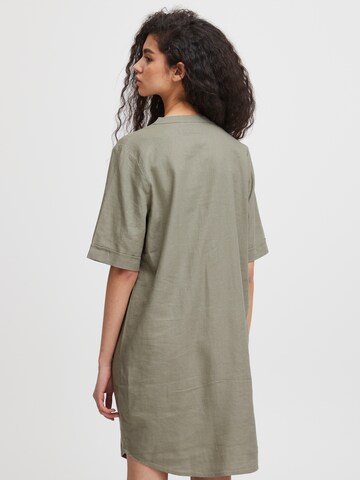 ICHI Shirt Dress 'LINO' in Green