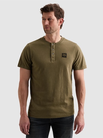 PME Legend Regular fit Skjorta 'Henley T-shirt with badge' i grön: framsida