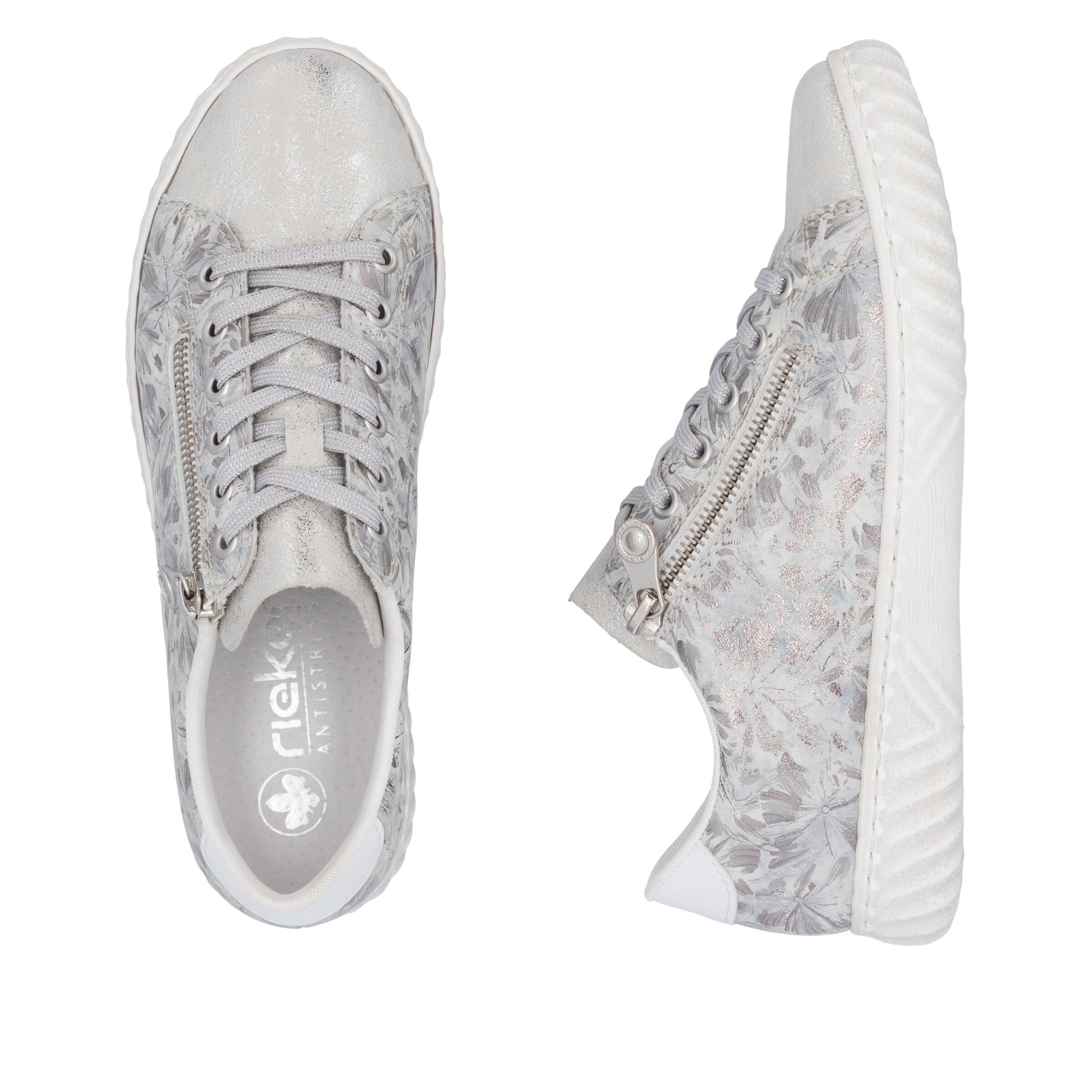 Baskets basses Rieker en argent