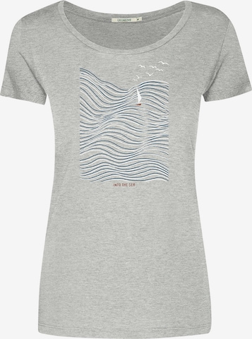 GREENBOMB T-Shirt 'Nature High Sea' in Grau: Vorderseite