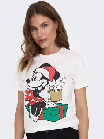 T-shirt 'DISNEY CHRISTMAS' ONLY en blanc