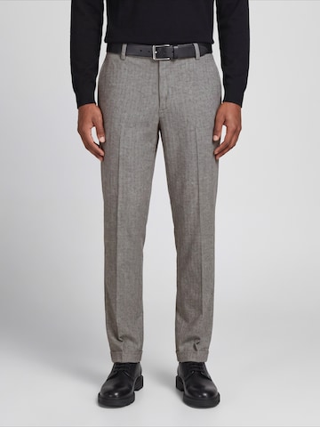 JACK & JONES Панталон с ръб 'JPSTOLLIE BLAKE' в сиво: отпред