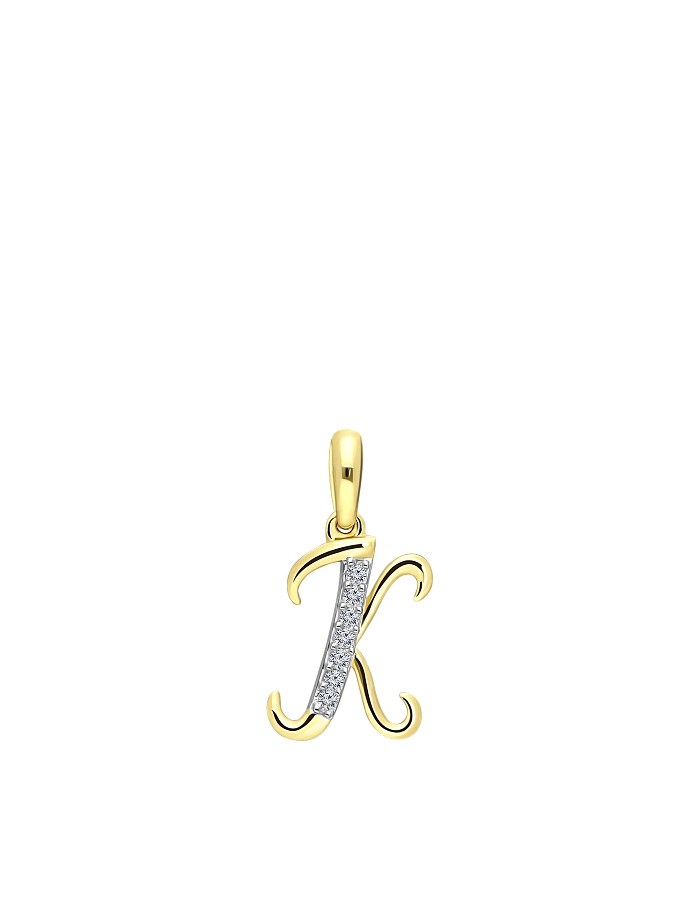Lucardi Pendant in Gold: front