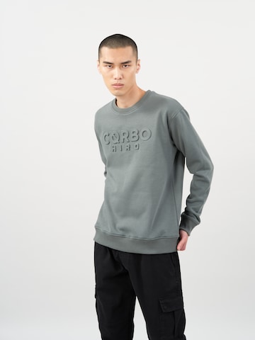 Cørbo Hiro - Sweatshirt 'Kitano' em verde: frente