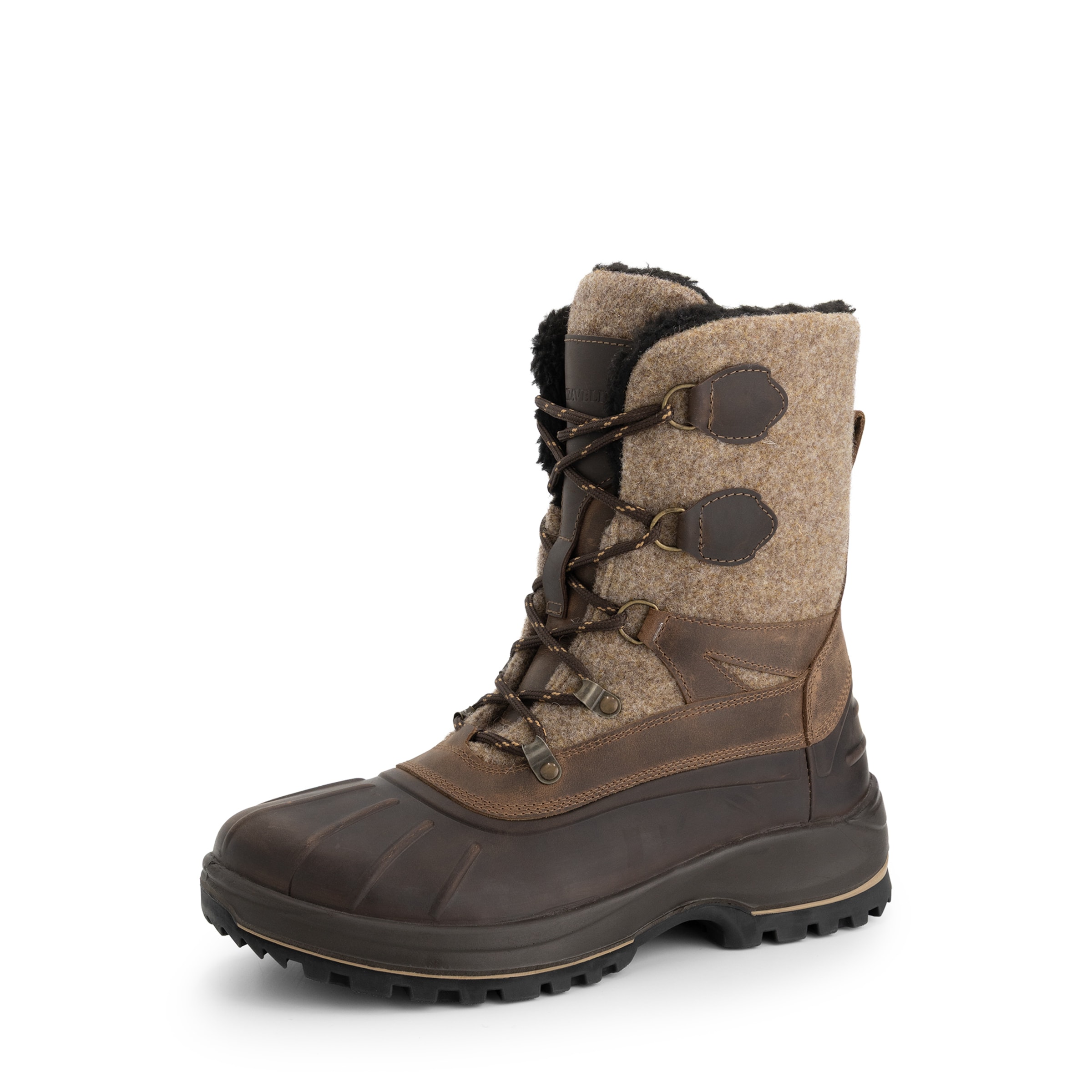 Travelin Boots in Brown: front