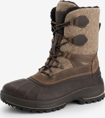 Travelin Boots in Bruin: voorkant