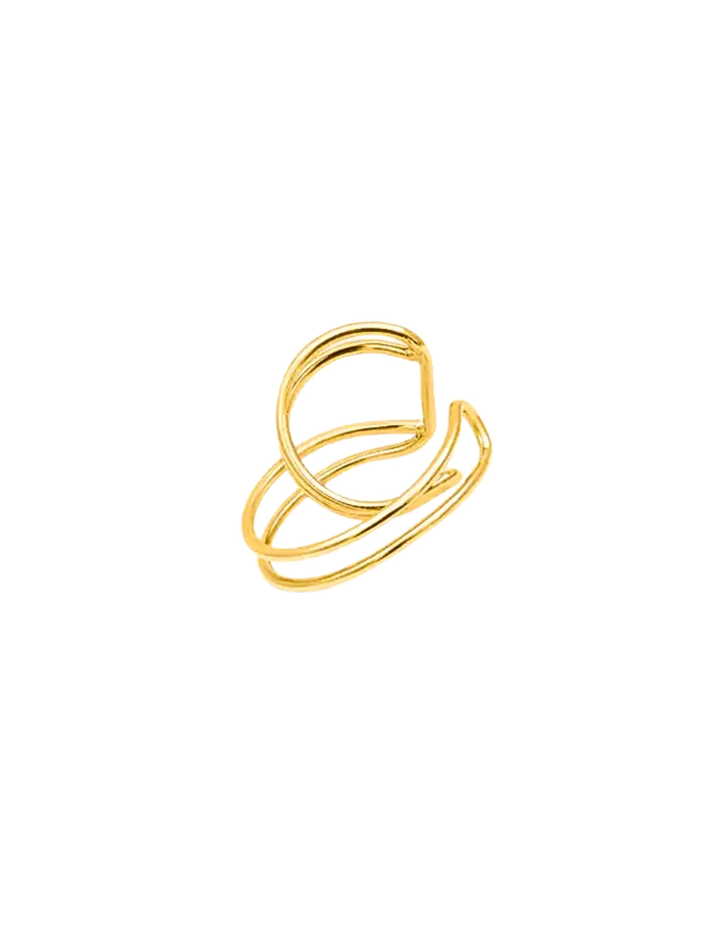 Boucles d'oreilles 'Ear cuff double doré VENUS G' YParis en or : devant