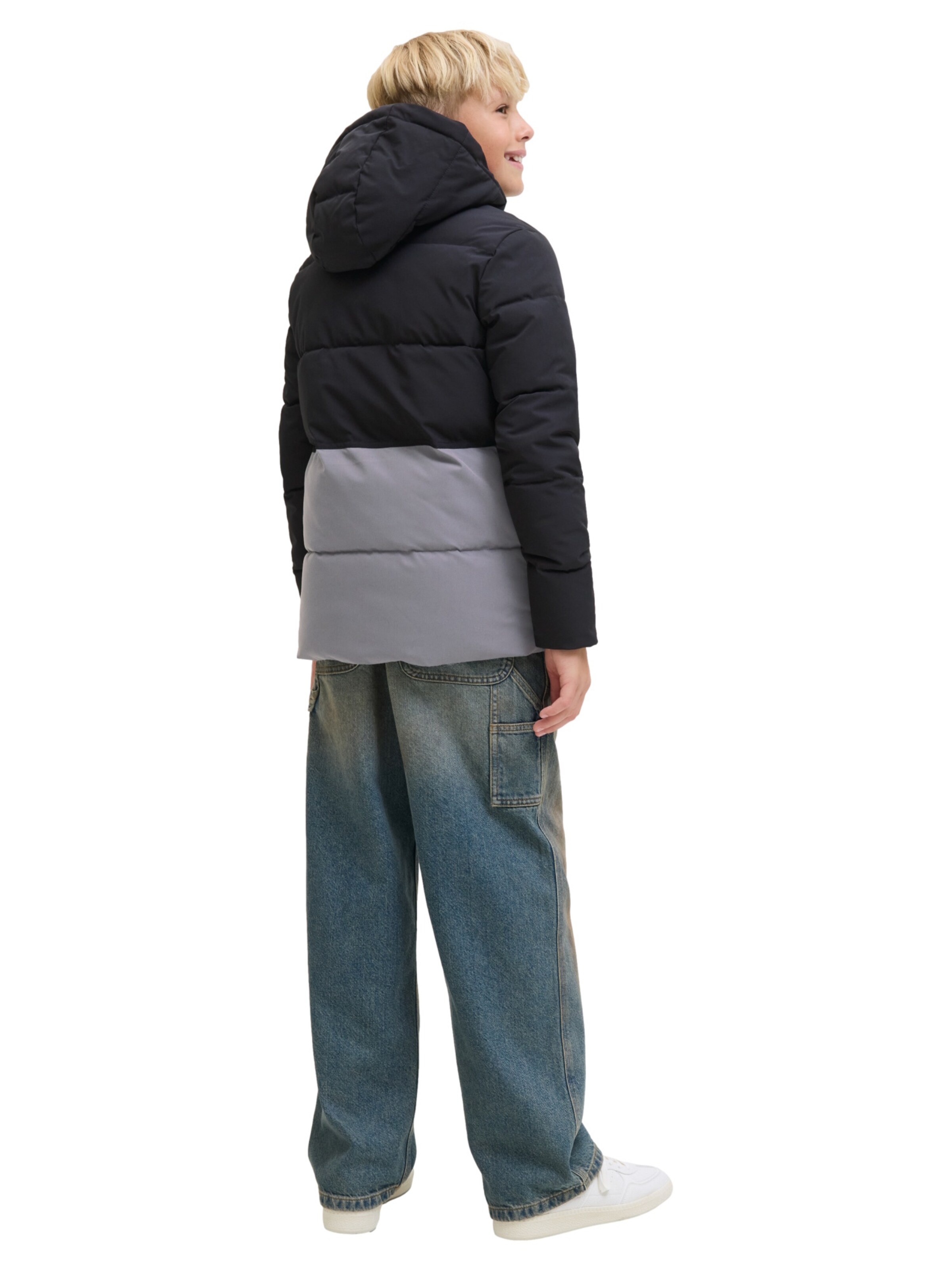 Jack & Jones Junior Зимняя куртка 'Owen' в Серый