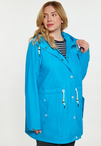 Schmuddelwedda Between-seasons coat in Blue: front