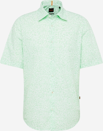 BOSS Orange Regular Fit Skjorte 'Rash' i grøn: forside