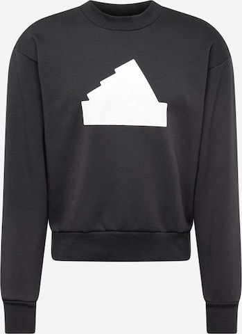 ADIDAS SPORTSWEARSportska sweater majica 'Future Icons Badge Of Sport' - crna boja: prednji dio