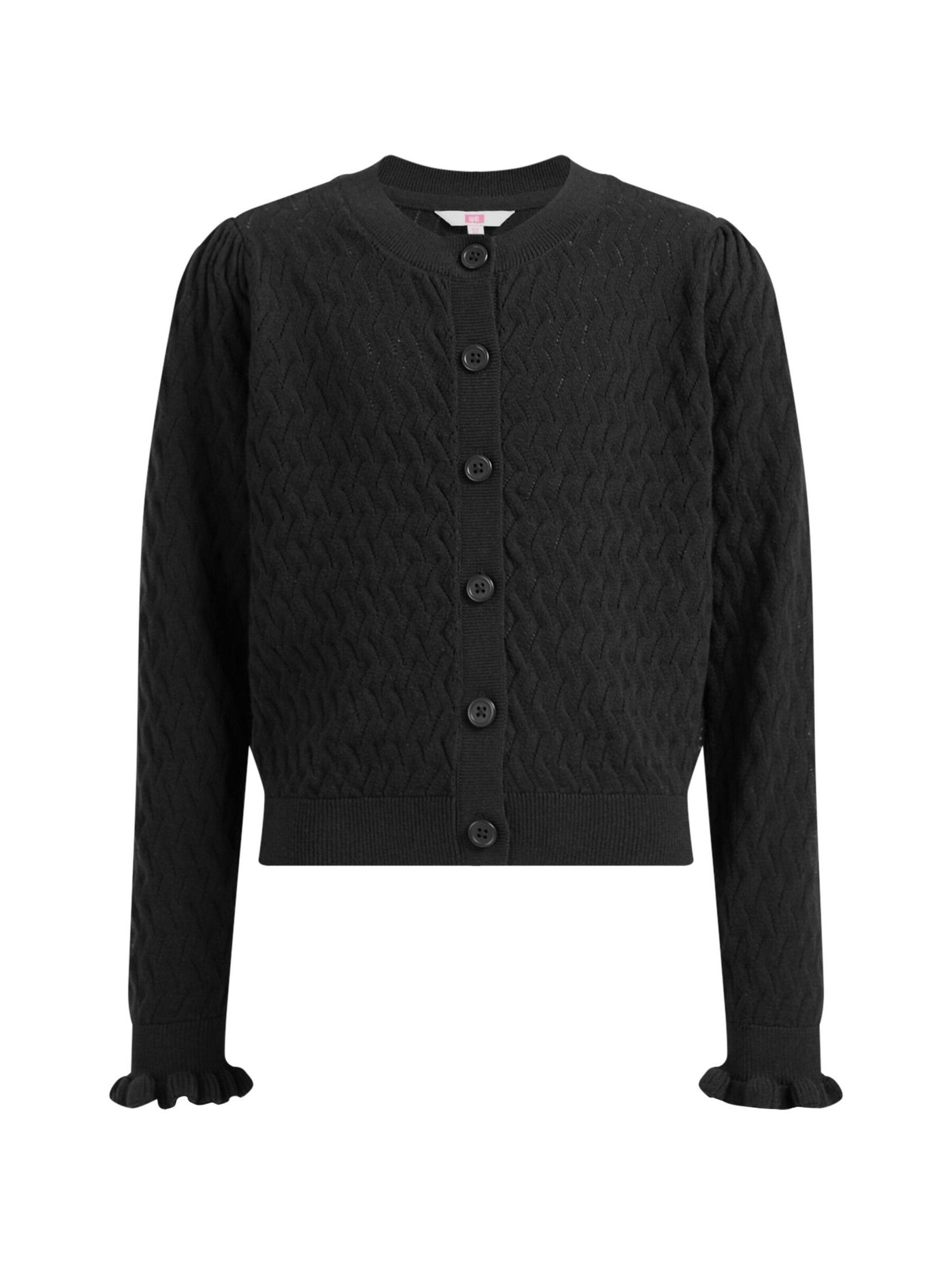 Kinder Teens (Gr. 140-176) WE Fashion Strickjacke in Schwarz - BO16539 Kinder Teens (Gr. 140-176) WE Fashion Strickjacke in Schwarz - BO16539