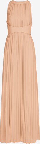 APART Chiffonkleid aus leicht körnigem plissiertem Chiffon in Beige: predná strana