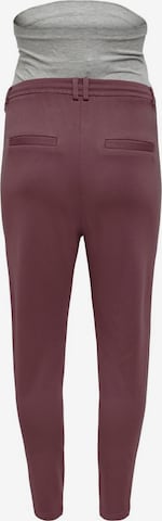 Coupe slim Pantalon à pince Only Maternity en violet