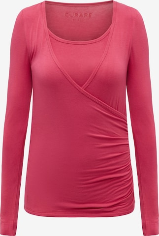 CURARE Yogawear Performance Shirt 'Flow' in Pink: front