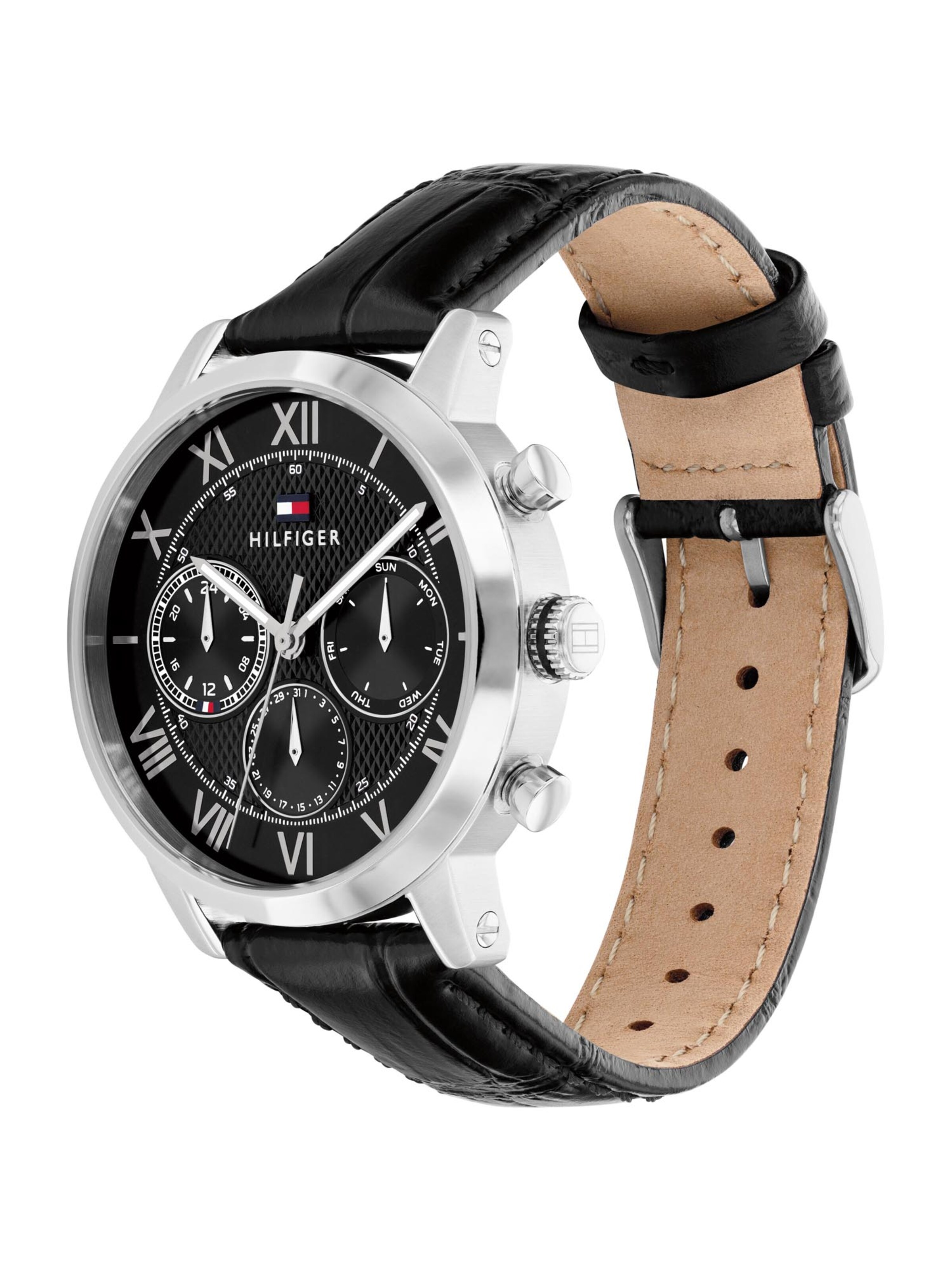 TOMMY HILFIGER Analoog horloge 'TH-OXFORD' in Zwart