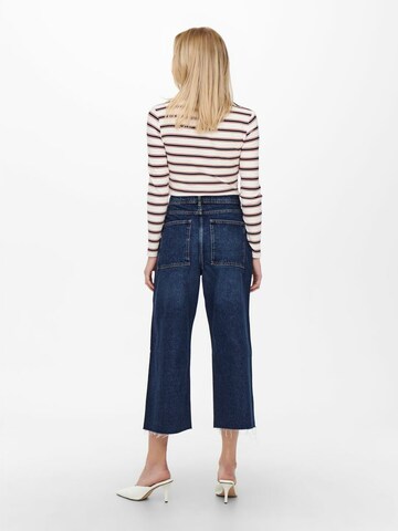 Only Petite Wide leg Jeans in Blauw