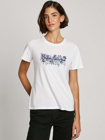 Pepe Jeans Μπλουζάκι 'Rosalind' σε λευκό: μπροστά