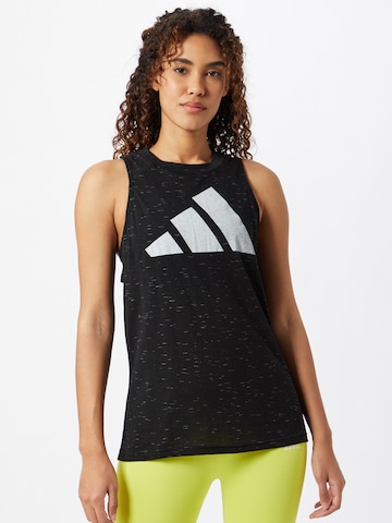 ADIDAS PERFORMANCE Sports Top 'Winners 2.0' in Black: front