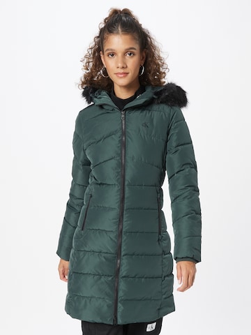 Manteau d’hiver Calvin Klein Jeans en vert : devant