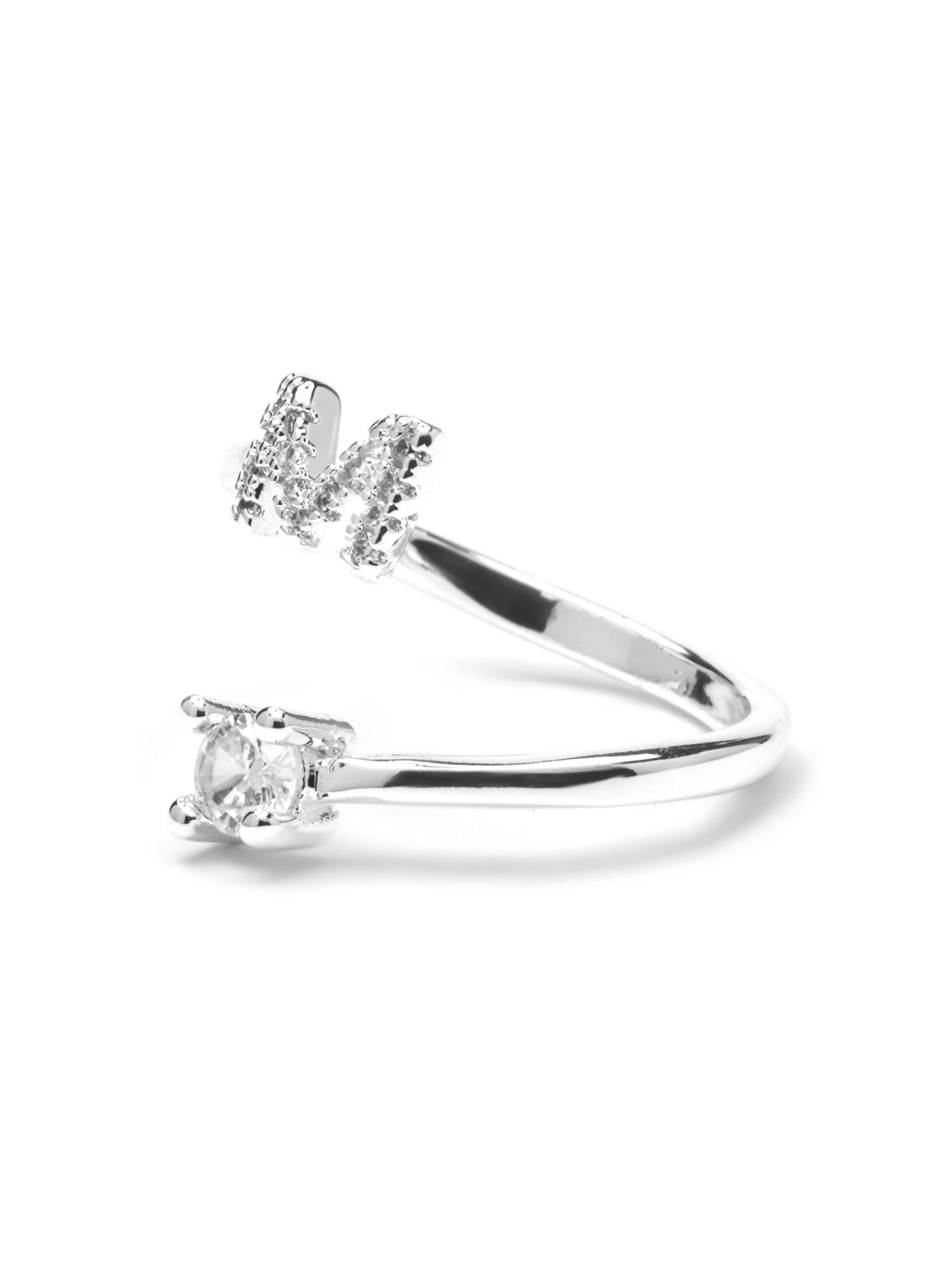 Luxenter Ring 'Alphabet M'‌‌‌‌‌ in Silber