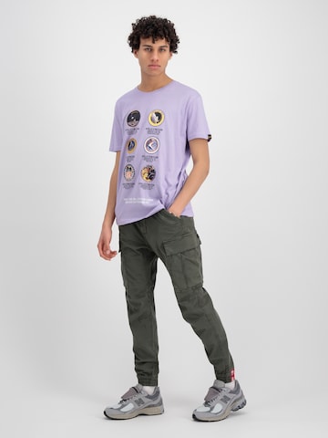 T-Shirt 'Apollo Mission' ALPHA INDUSTRIES en violet