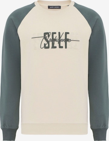 balta Jacey Quinn Megztinis be užsegimo: priekis