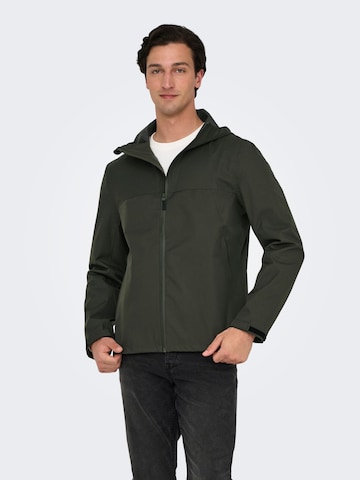 Giacca di mezza stagione 'ONSLuke' di Only & Sons in verde: frontale