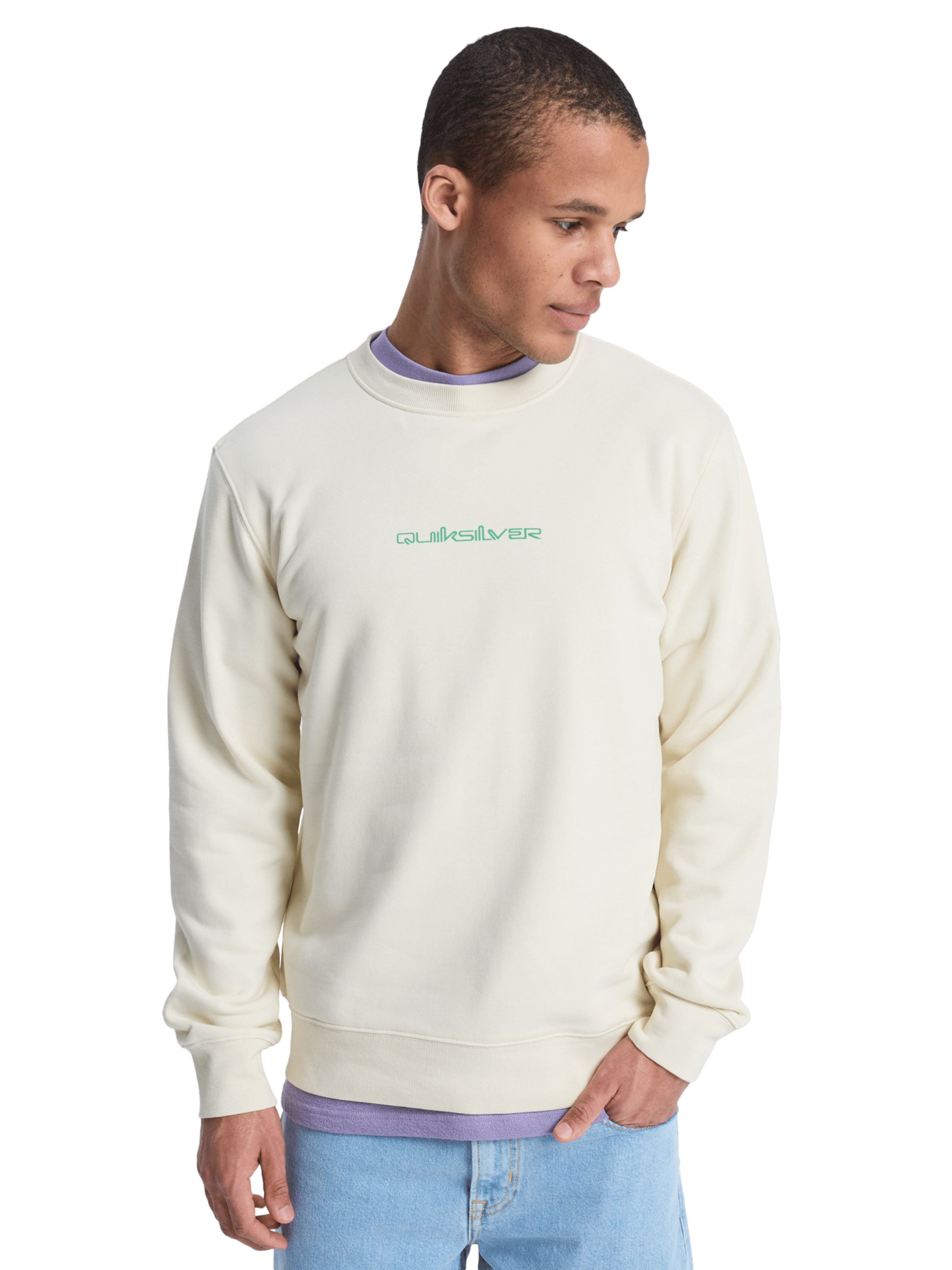 QUIKSILVER Sweatshirt 'Graphic' in Beige: Vorderseite