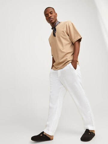 JACK & JONES Loose fit Chino Pants 'Karl Lawrence' in White