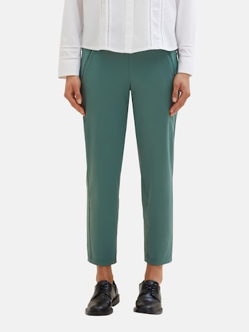 Effilé Pantalon TOM TAILOR en vert : devant