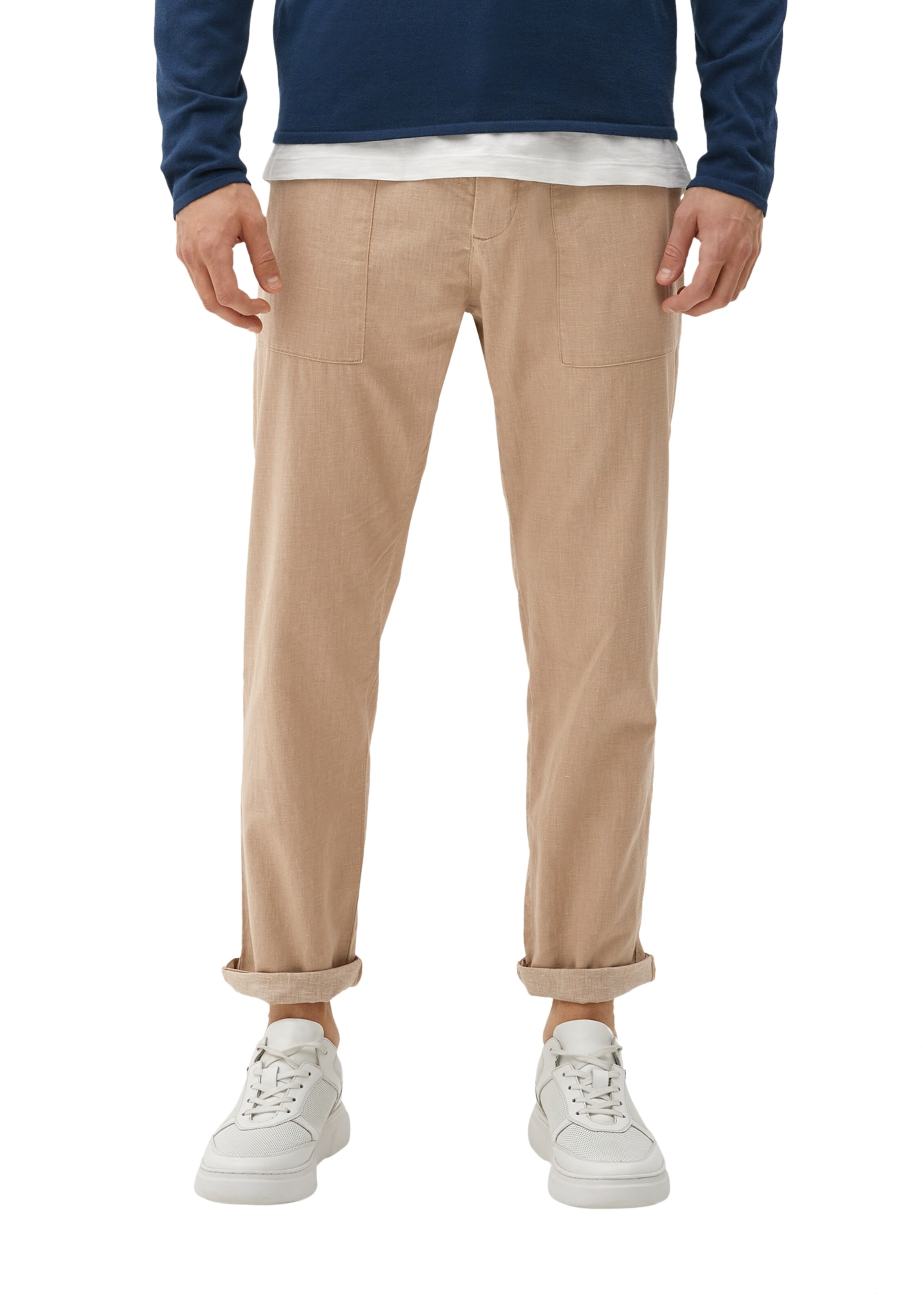 s.Oliver Tapered Trousers 'Detroit' in Beige: front