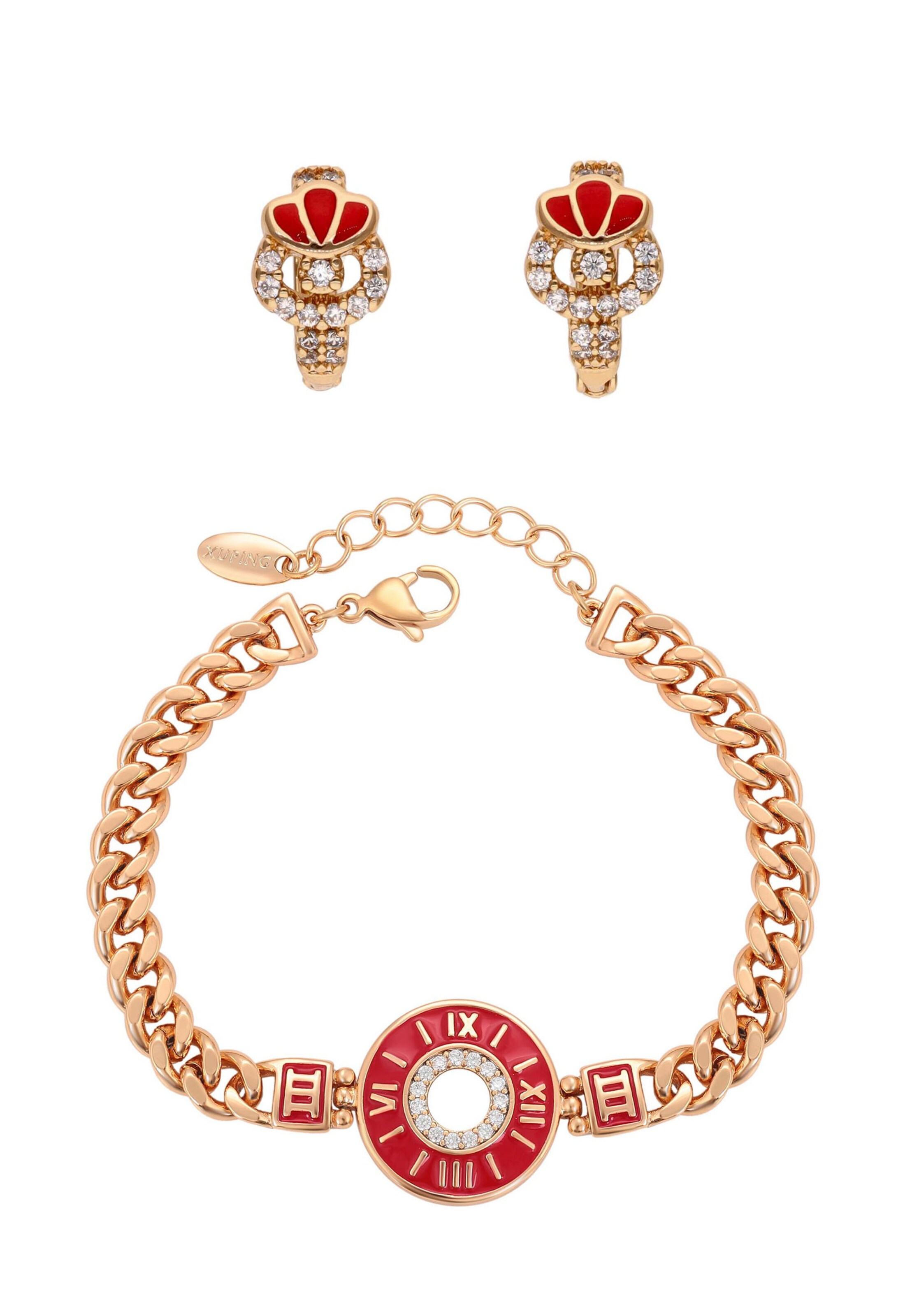 faina - Conjunto de joyería en oro: frente