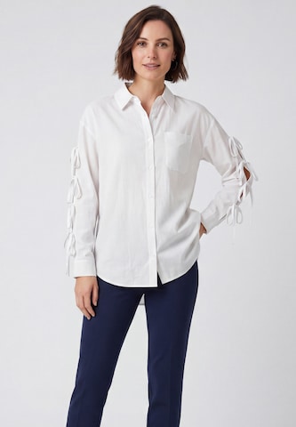 Usha Blouse in White: front