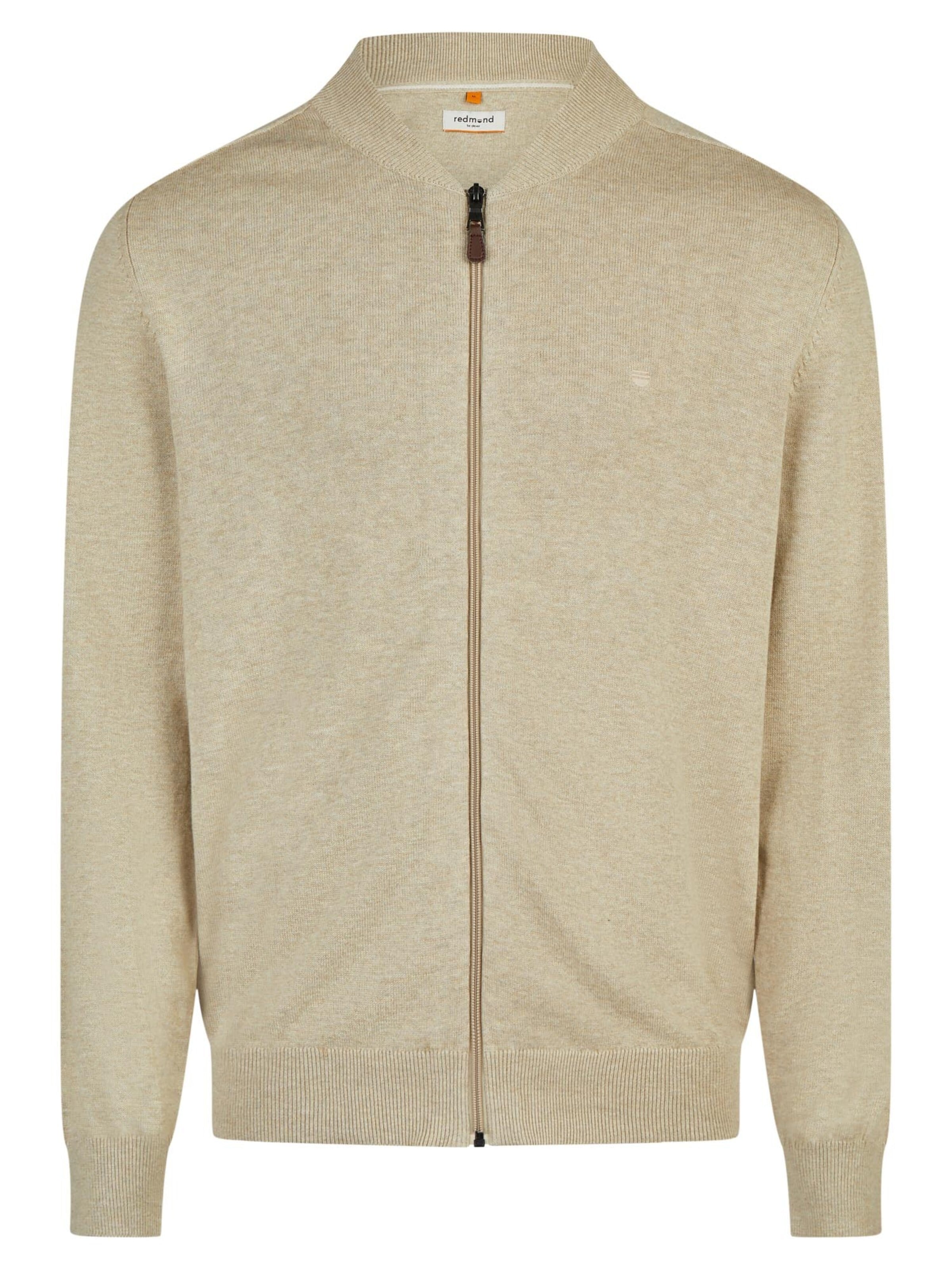 redmond Knit Cardigan 'Basic' in Beige: front