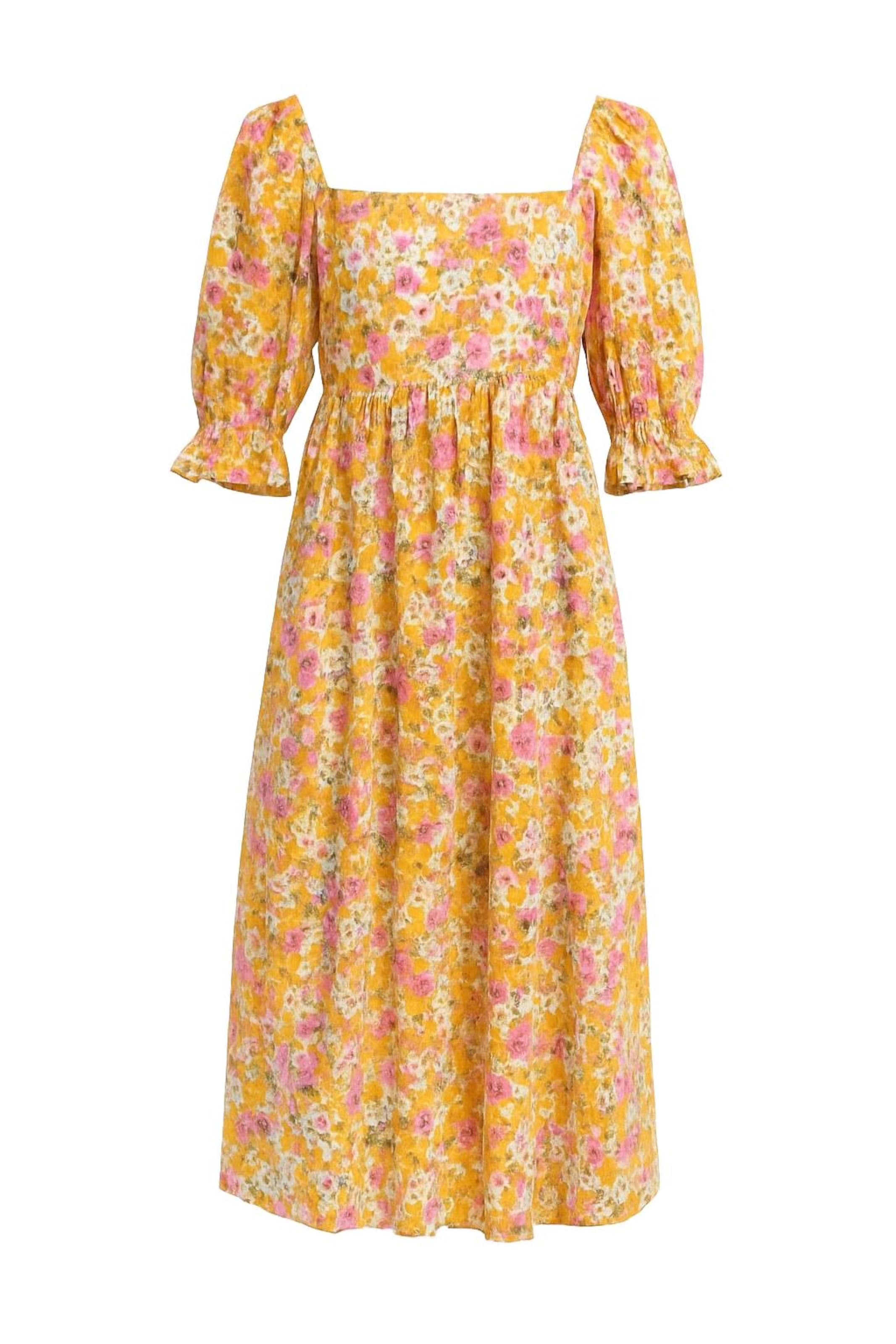 For You Moda Kleid in Gelb: Vorderseite