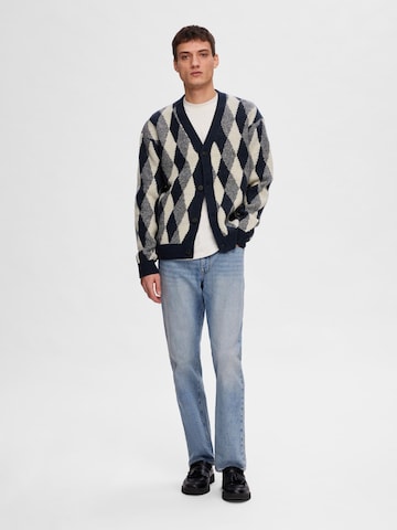 SELECTED HOMME Knit Cardigan in Grey