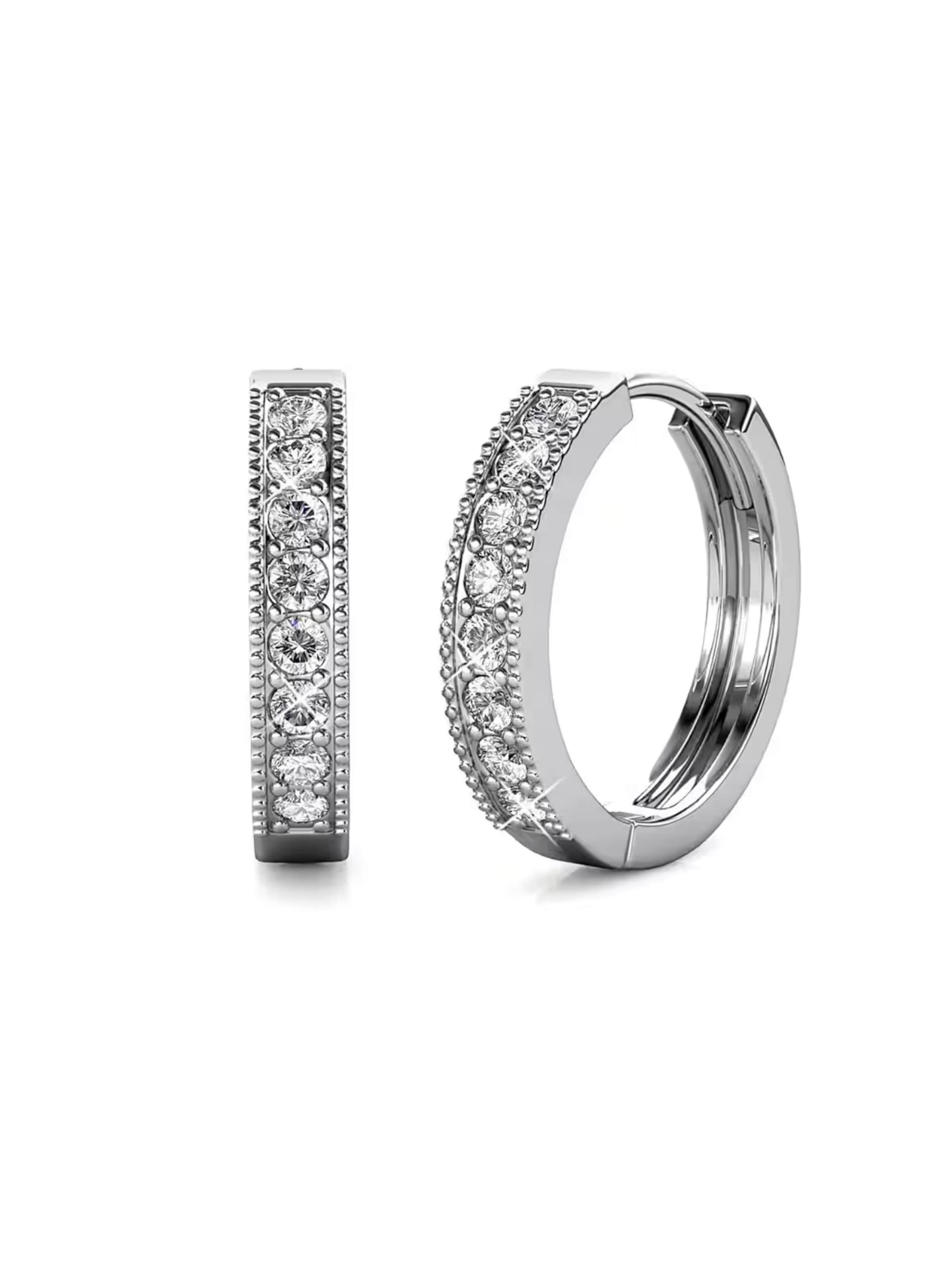 ROUGEMONT Jewellery Earrings 'Mini Creolen Ohrringe 1,3cm' in Silver: front