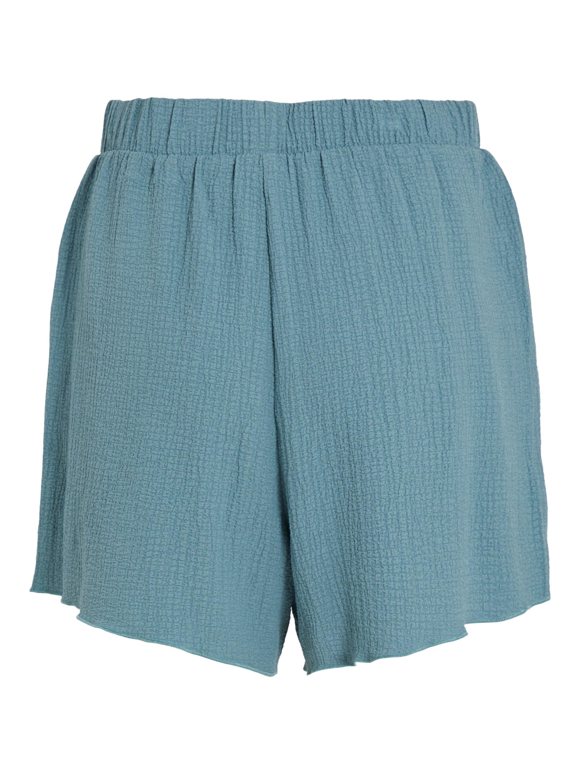 VILA Normální Kalhoty – modrá