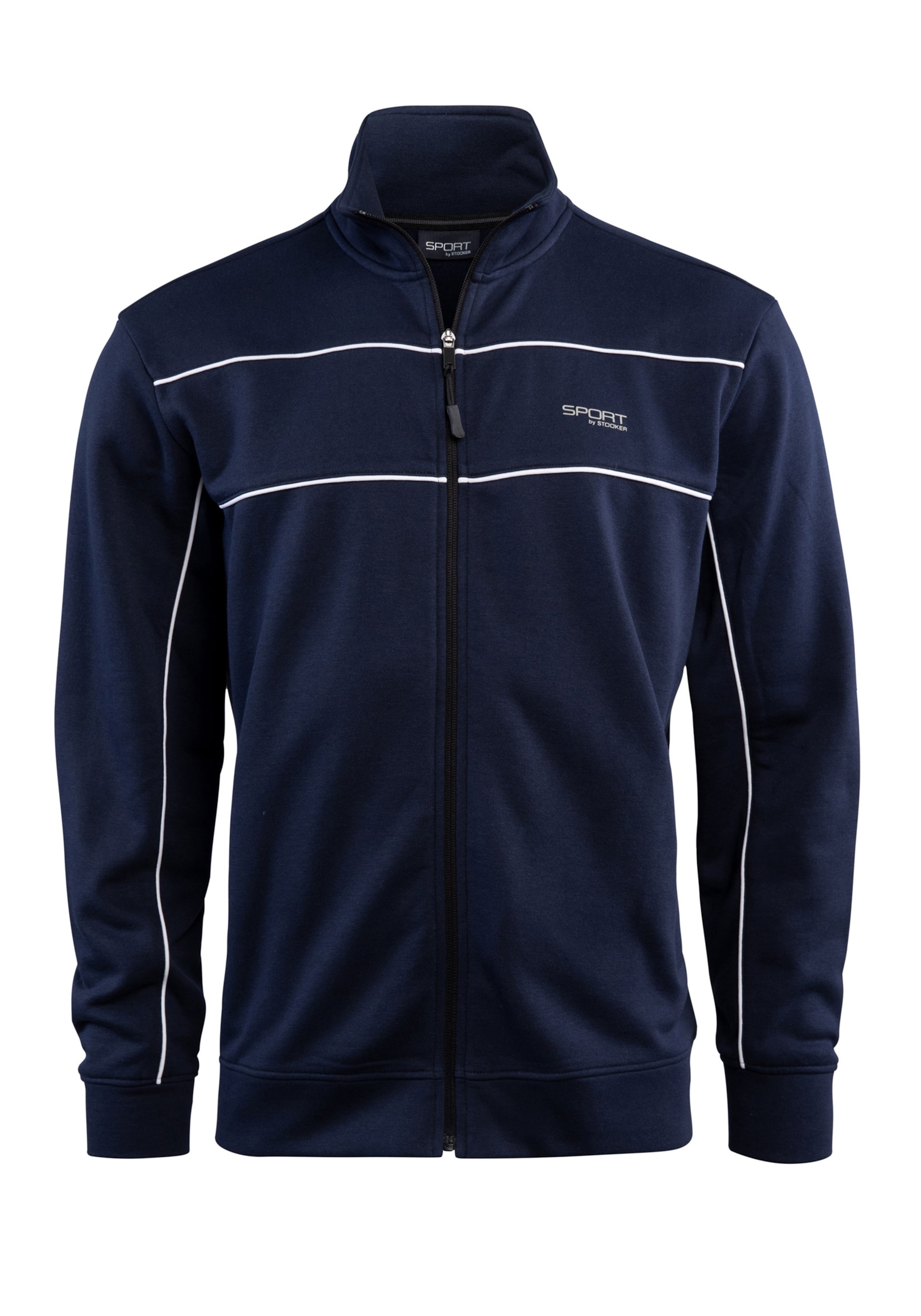 Stooker Men Sweatjacke 'SIDNEY' in Blau: Vorderseite