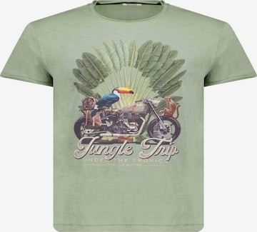 T-Shirt 'AVENTURA' Deeluxe en vert : devant