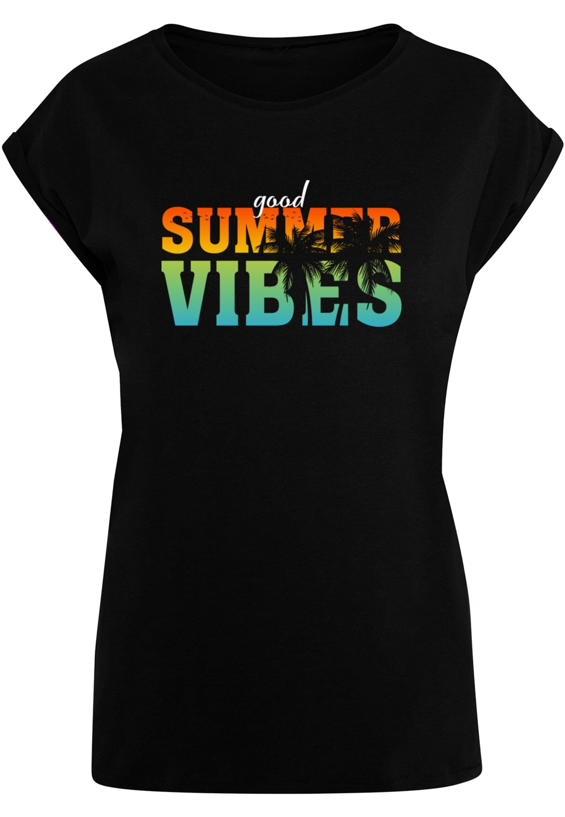 Merchcode Shirt 'Good Summer Vibes' in Black: front