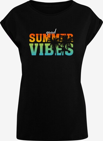 Merchcode T-Shirt 'Good Summer Vibes' in Schwarz: predná strana