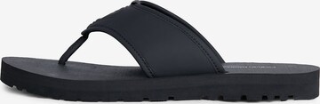 Calvin Klein Jeans T-Bar Sandals in Black: front