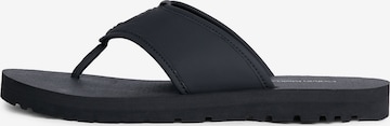 Calvin Klein Jeans T-Bar Sandals in Black: front