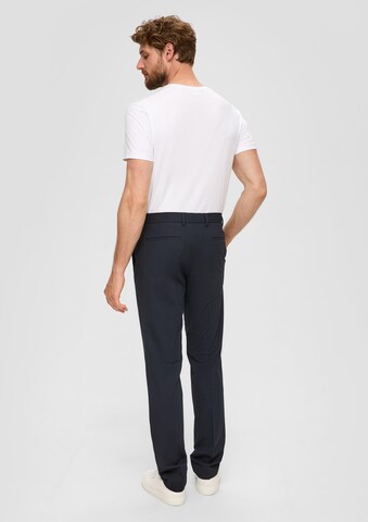 Coupe slim Pantalon à plis 'Pure' s.Oliver BLACK LABEL en bleu