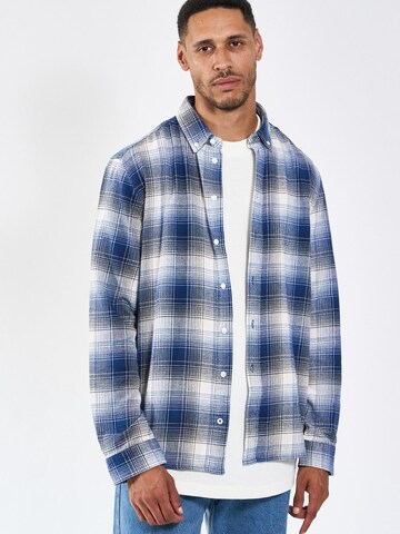 Legends Shirt 'Humphrey Flannel Check 01 Shirt - Cobalt Blue' in Blau: Vorderseite