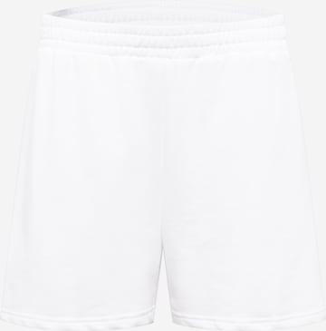 Public Desire Curve Loose fit Trousers in White: front