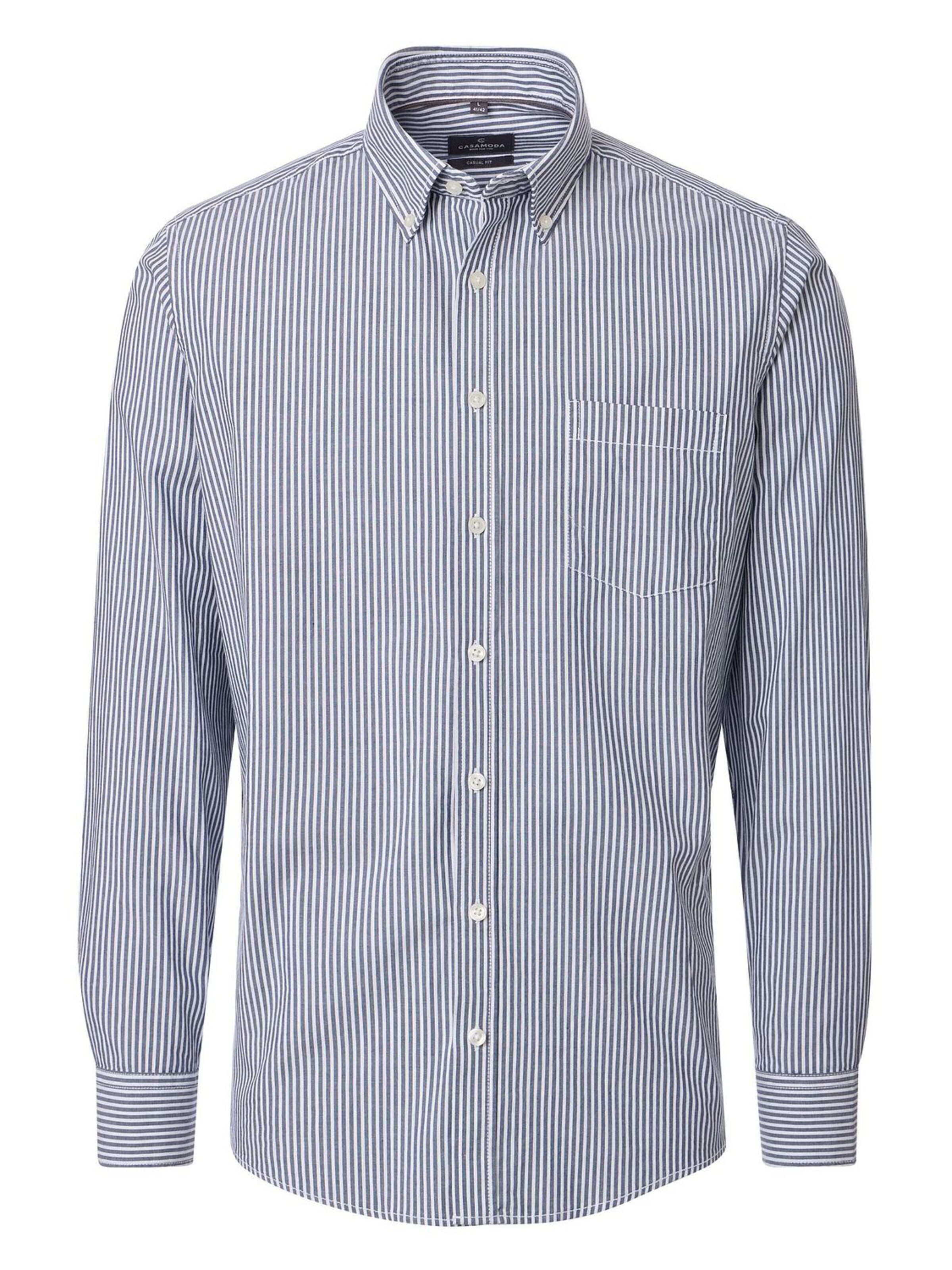 CASA MODA Regular fit Button Up Shirt in Blue: front