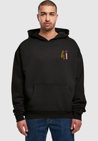 Merchcode Sweatshirt 'Hi' in Schwarz: Vorderseite